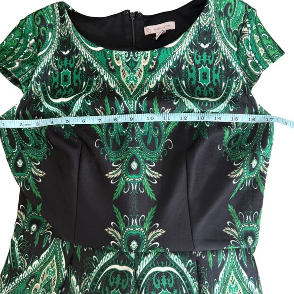 Green Paisley Dress By Dress Barn Established 1962 Size S - Picture 8 of 10